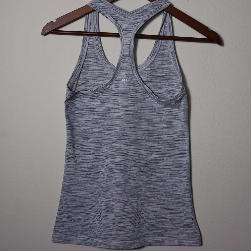 Lululemon Cool Racerback Tank Top Grey SpaceDye